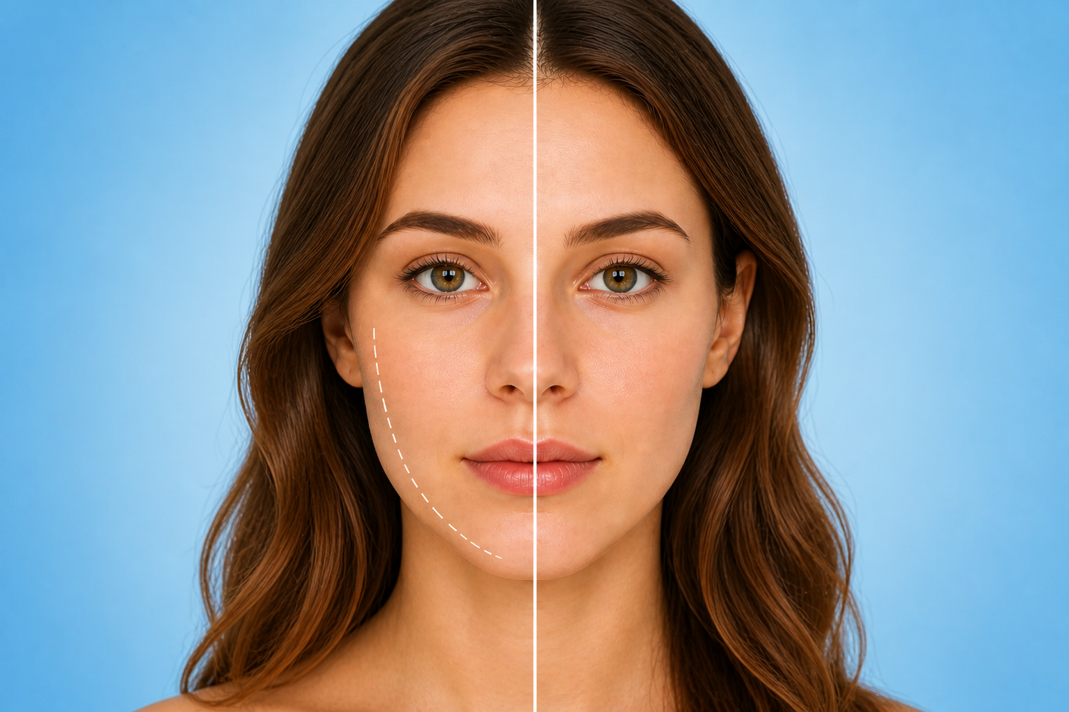 Close-up of jaw alignment improvements