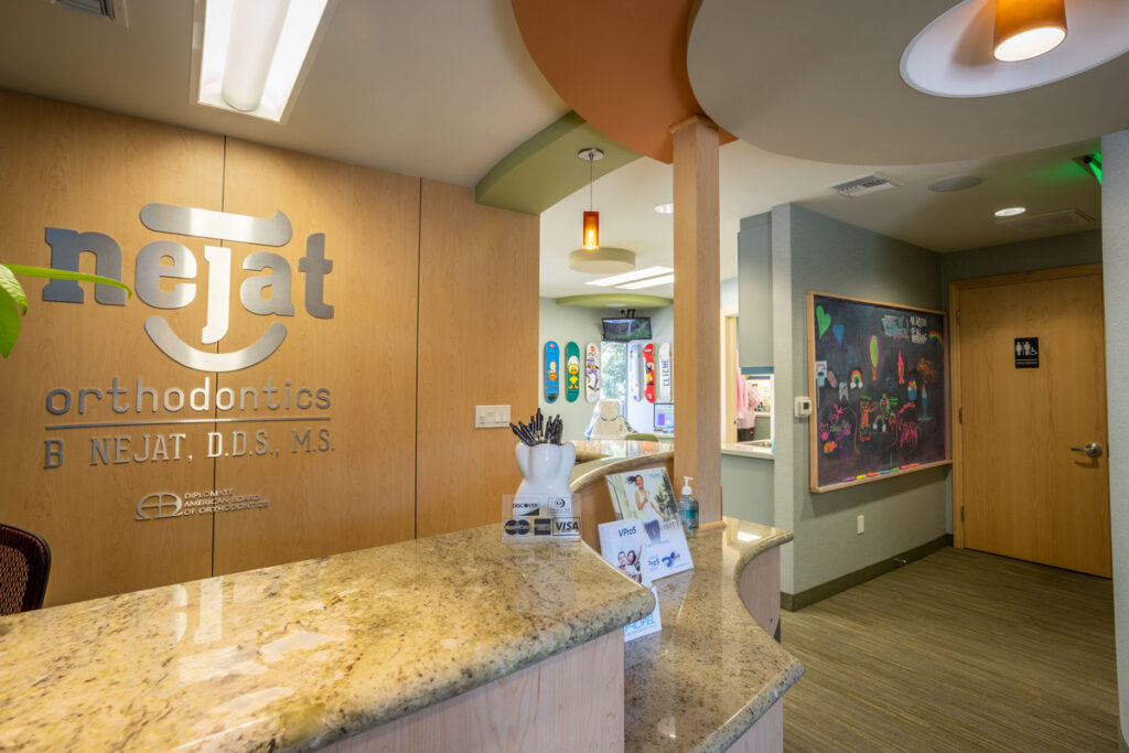 Reception area of Nejat Orthodontics office