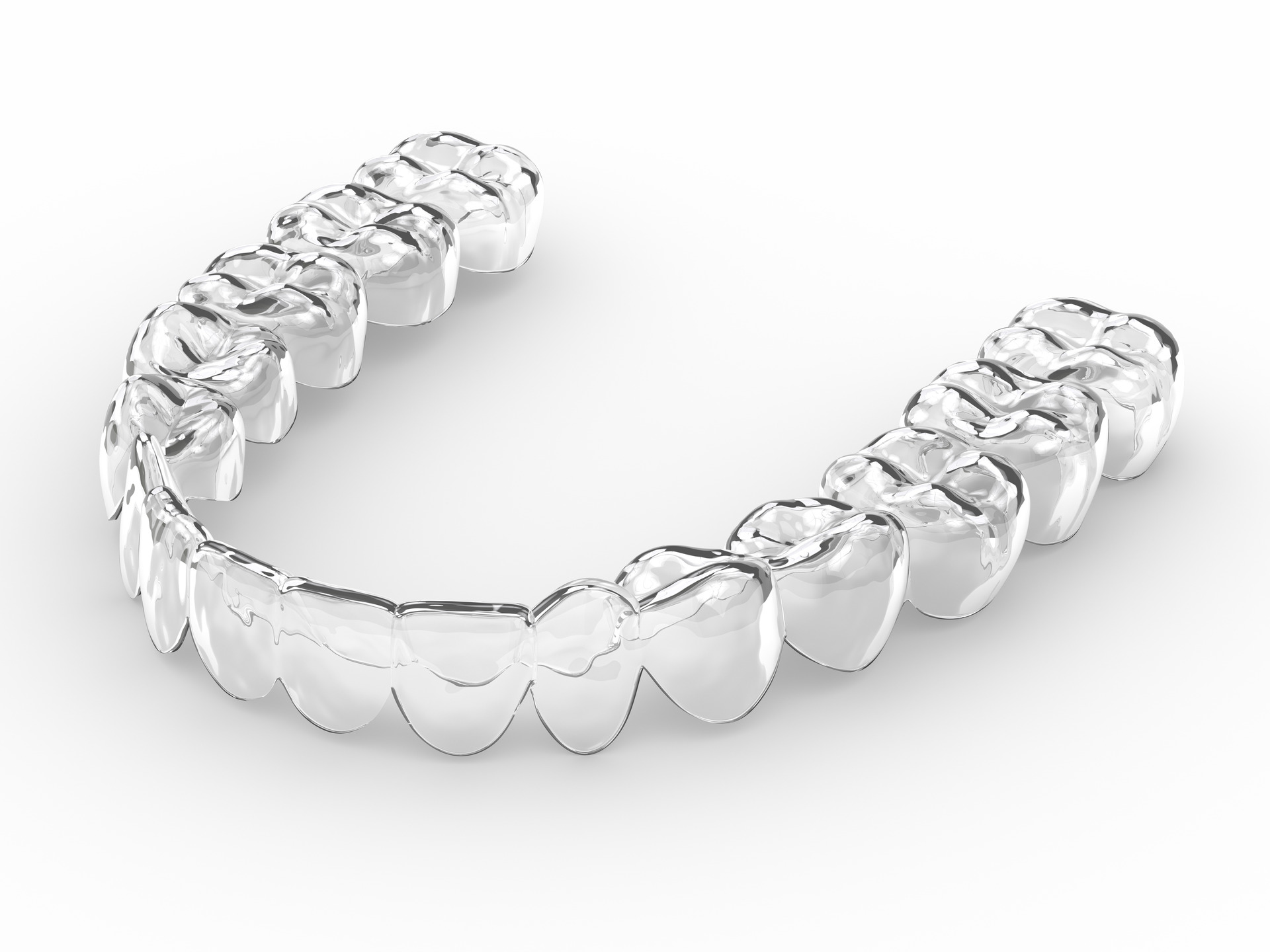 3D render of an Invisalign removable retainer for teens